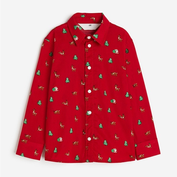 H&M Other - h & m boys christmas reindeer button up long sleeve   2T 100% cotton